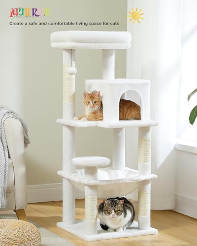 MUTTROS 45.7" Cat Tree with Hammock, Condo & 4 Sisal Posts - Image 6