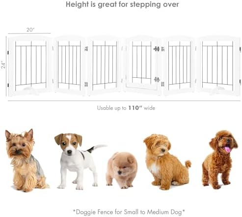 PAWLAND 6 Panels Dog Gate Indoor - Image 5