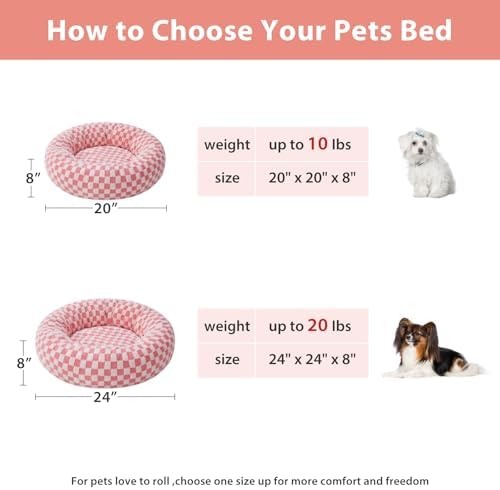 BFPETHOME Small Washable Cozy Donut Dog Beds - Image 4