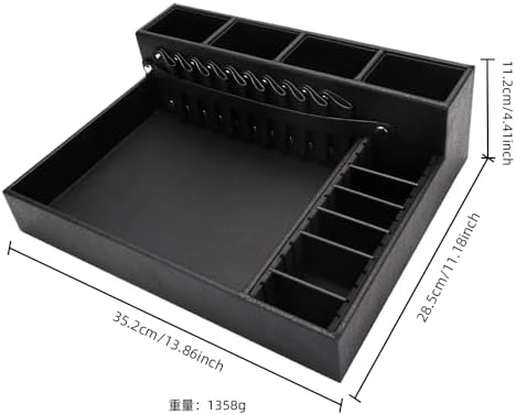 Barber Storage Box, Hairdressing Tool Holder, Shear Holder PU Leather Salon - Image 4