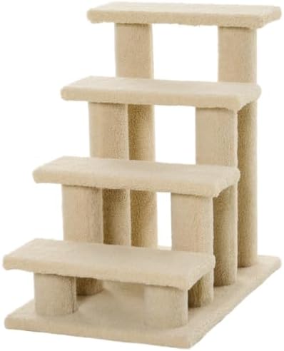 PawHut 25" 4-Step Multi-Level Carpeted Cat Scratching Post Pet Stairs by PawHut