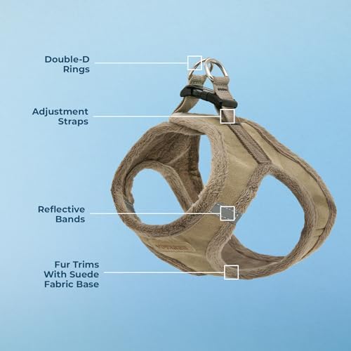 Voyager Step-in Plush Dog Vest Harness -Latte Suede - Image 3