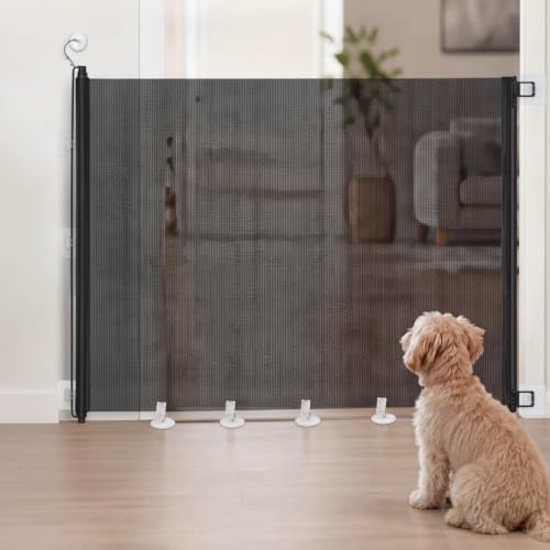 Retractable Dog Gate No Drill, 30 x 70 Inches, Anti Crawl by Unknown