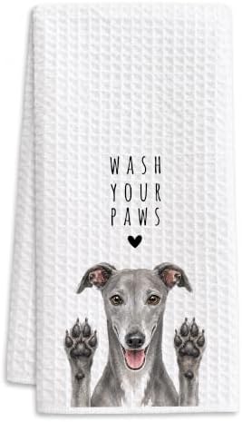 Greyhound Dog Kitchen Towel, Hand Towel by Buildinest