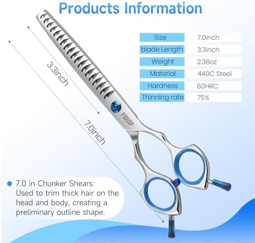 Chunkers Dog Grooming Scissors Professional Thinning Shears - Image 5