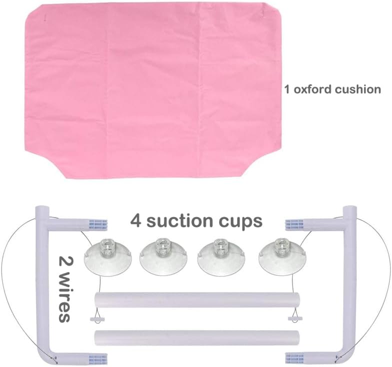 Pink Cat Window Perch Suction Cups Cat Window Hammock - Image 2