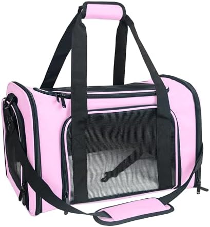 Soft Sided Carrier for Small Medium Cats Dogs, Removable Pad Collapsible Travel by NextFri