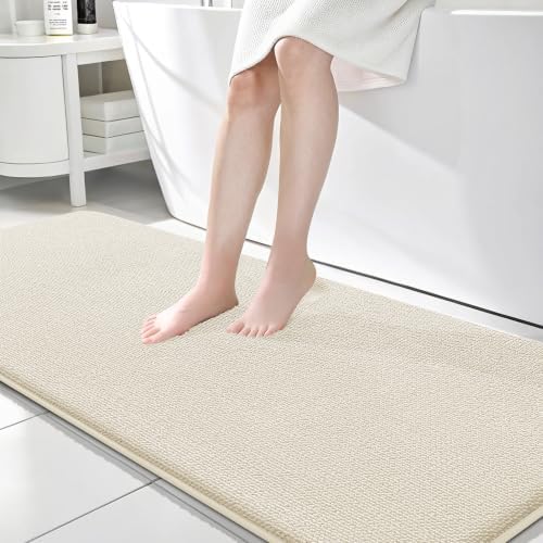 OLANLY Memory Foam Bathroom Runner Rugs 70x24, Absorbent Long Mat by OLANLY