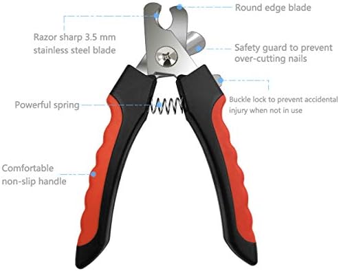Pet Nail Clippers and Trimmers Set Safety Guard to Avoid Over Cutting Razor - Image 2