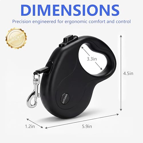 10FT Retractable Dog Leash for Small Medium Dogs/Cats up to 33lbs - Image 2