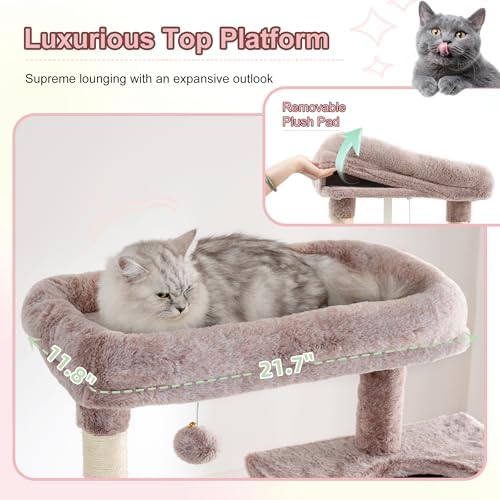 Heybly Cat Tree, 76-Inch Tall Heavy Duty Cat Tower - Image 3