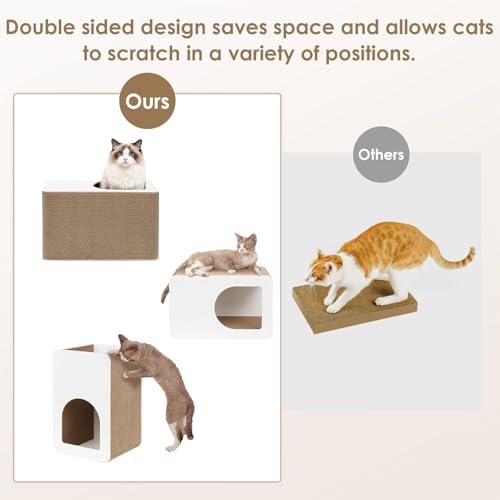 EHEYCIGA Cardboard Cat Scratcher House, 17-Inch Cat Scratch pad - Image 4