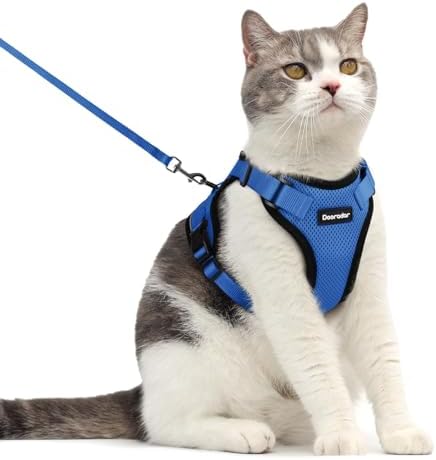 Dooradar Cat Harness and Leash Set, Adjustable and Escape Proof by Dooradar