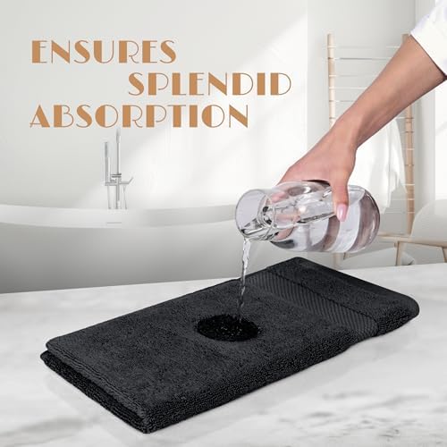Wealuxe Black Washcloths 12x12 Inch - Image 5