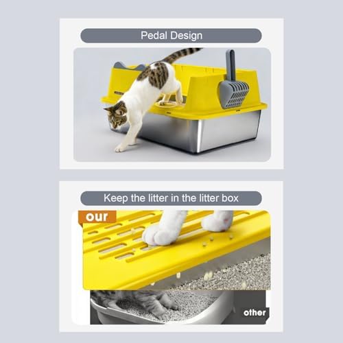 XL Stainless Steel Cat Litter Box - Image 4