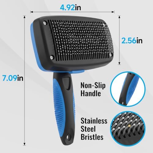 Self-Cleaning Dog Brush for Shedding, Slicker Brush & Grooming Tool - Image 6