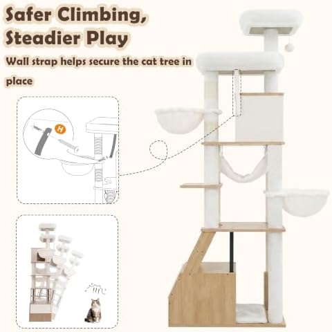 Heybly Wooden Cat Tree - Image 6