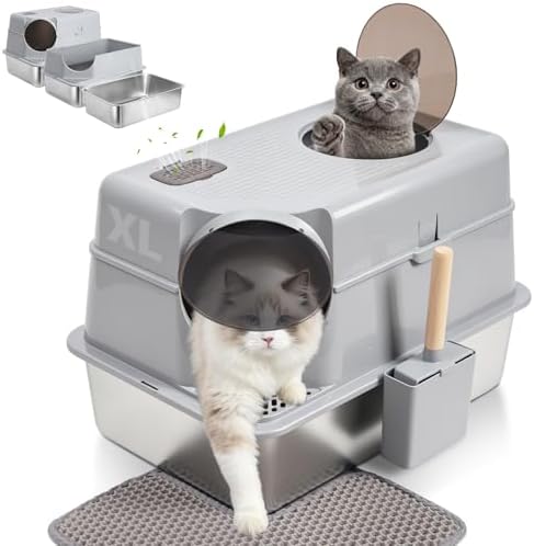Stainless Steel Litter Box by Futam