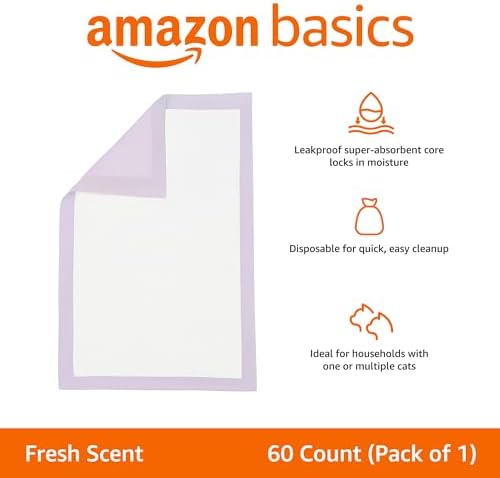 Amazon Basics Cat Pad Refills for Litter Box, Fresh Scent - Image 2