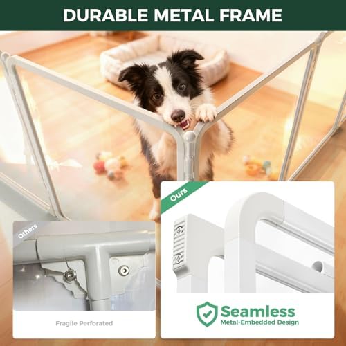 FXW AuraSpace Pro Acrylic & Wire Mesh Indoor Dog Playpen, 10 Panels - Image 3
