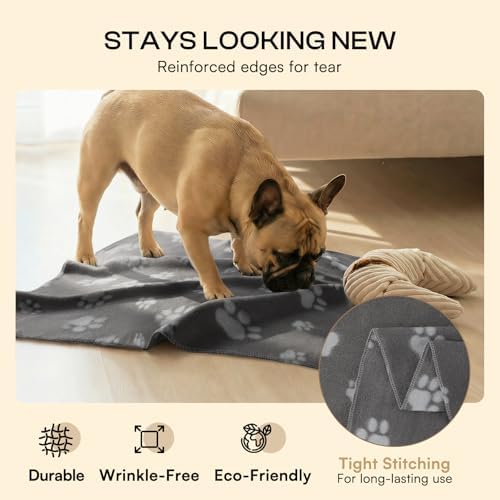 LINENLUX Fleece Dog Blankets 6-Pack, Soft Stretchy - Image 3