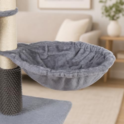 Smouatou Cat Tree with Cat Condo and Two Hammocks, Cat Tower with Scratching - Image 6
