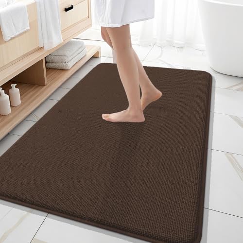 OLANLY Memory Foam Large Bathroom Rugs 59x35, Absorbent Bath Mat by OLANLY