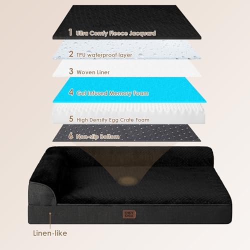 EHEYCIGA Extra Large Dog Bed Othorpedic, Memory Foam XL Dog Bed - Image 5