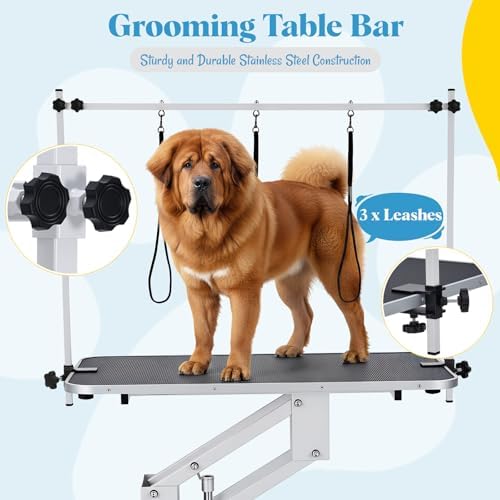 Garvee 43.3 in Hydraulic Pet Grooming Table, Professional Hydraulic Grooming - Image 2