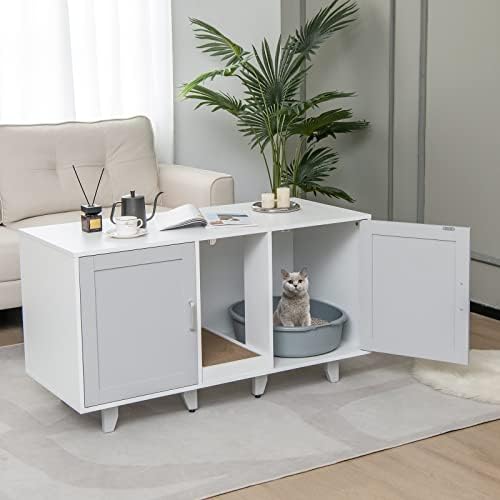 Tangkula Double Cat Litter Box Enclosure - Image 2