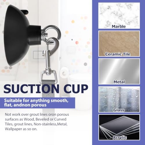 Dog Bathing Tether with Heavy Suction Cup, Dog Grooming Tub Restraint Noose - Image 4