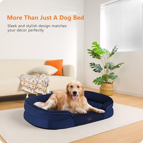 Dwanton Orthopedic Waterproof Large Dog Bed Sofa, Gel Memory Foam - Image 2