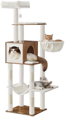 Feandrea Cat Tree, 65-Inch Tall Cat Tower by FeandreabySONGMICSHOME