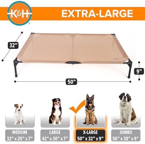 K&H Outdoor Elevated Dog Bed for Large & Extra-Large Pets, XL 50x32in - Image 4