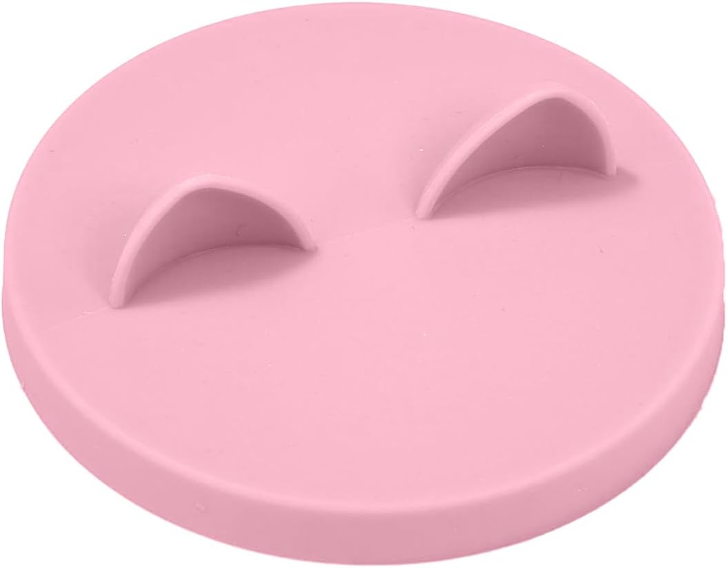 OHMO 2 Pack Cat Food Can Lids, Small Size (3 oz) Silicone Pet Food Can Lids Covers for 3 oz Cat Food Cans, Pink
