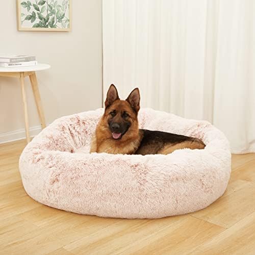 Bedfolks Calming Fluffy Donut Dog Bed - Image 2