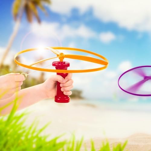 Battat Skyrocopter Flying Disc Toy Set, 2 Launchers, 4 Discs - Image 2