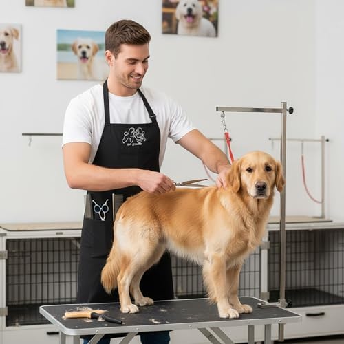 Gliitatu 2 Pack Dog Grooming Apron Smock Waterproof Apron - Image 6