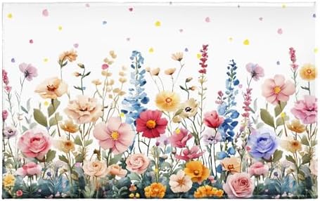 Giwawa Colorful Flower Bath Rug Botanical Floral Extra Soft Bathroom Carpet by Giwawa