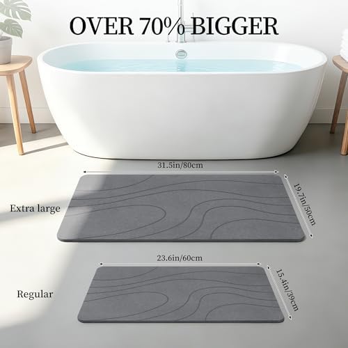 THMINS Extra Large Stone Bath Mat - Image 2
