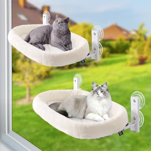 Sunhoo 2PCS Cat Window Perch Hammock Cordless Kitty Sunny Bed Seat Window Sill by Sunhoo