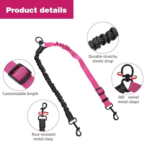 Molain Double Dog Leash Coupler, 360° Swivel No Tangle Splitter - Image 4