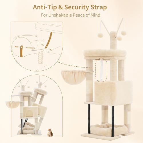 Heybly Cat Tree, 45.3" Cat Tower - Image 7