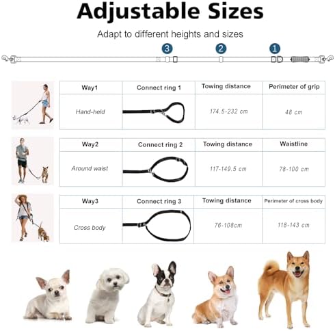 8.5ft Hands Free Dog Leash Adjustable - Image 4