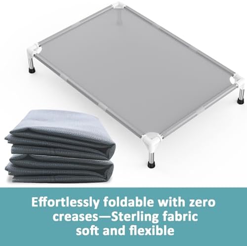 Elevated Dog Bed with Teslin Cooling Fabric - Image 6