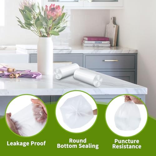 1.2 Gallon Clear Small Trash Bags Strong Leak-Resistant - Image 2