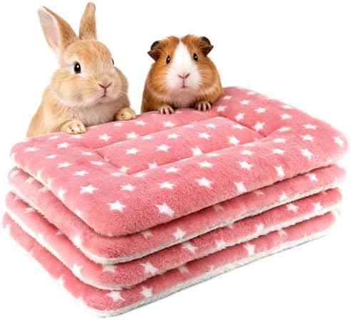 4 Pack Rabbit Bed Mat, Washable Sleeping Pad by HeNdShe
