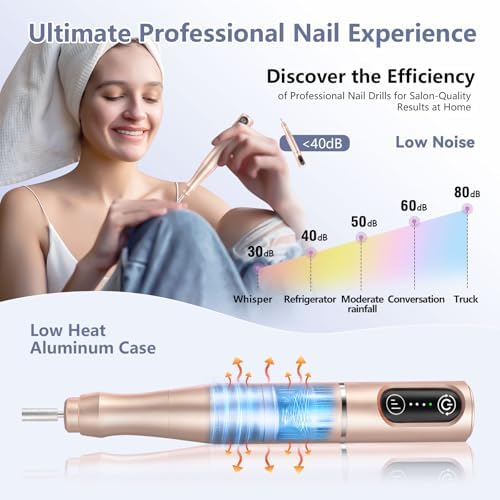 TUOBEO Cordless Nail Drill Electric Nail File Kit, Rechargeable Efile Set - Image 6