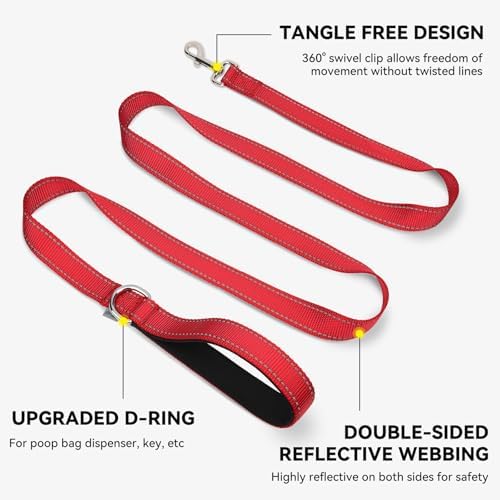 Joytale Reflective Dog Leash for Small Dogs, 6 FT x 3/4" - Image 5
