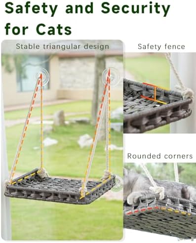 SETVSON Cat Window Perch, Cat Window Hammock Bed - Image 4